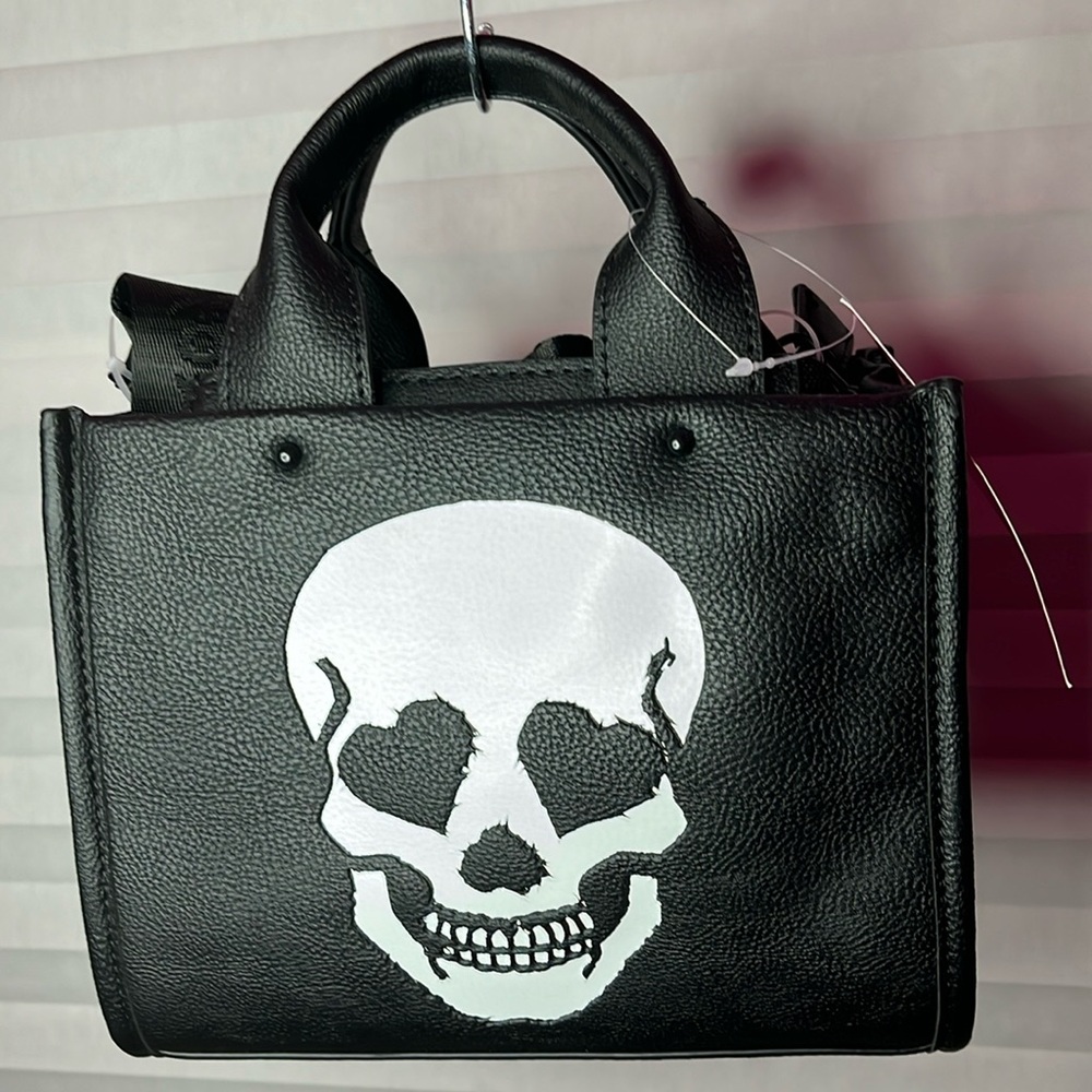 Betsey Johnson Black Skull Small Tote / Crossbody - New with tags